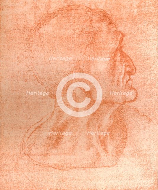 Study for the head of Judas in `The Last Supper`, c1494-c1499 (1883).  Artist: Leonardo da Vinci.