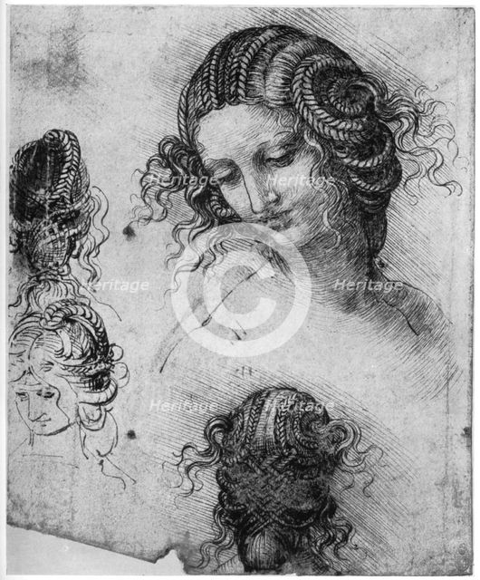 Study for the Head of Leda, 1503-1507 (1954). Artist: Leonardo da Vinci