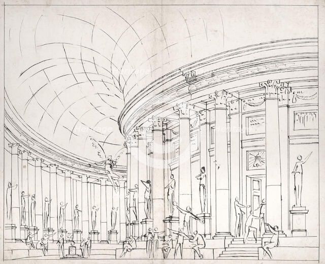 Study for the inaugural curtain of La Fenice, c1792. Creator: Gonzaga, Pietro di Gottardo (1751-1831).