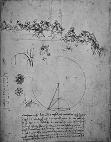 Study for the Last Super and Mathematical Figures and Calculations c1480 (1945). Artist: Leonardo da Vinci