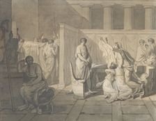 Study for The Lictors Bringing Brutus the Bodies of his Sons, 1787. Creator: Jacques-Louis David