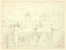 Study for The Magdalen Chapel, from Microcosm of London, c. 1809. Creator: Augustus Charles Pugin