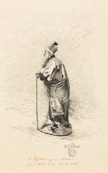 Study for the Magician in "Conte de Fée" (Story of a Fairy), 1800s. Creator: Jehan-Georges Vibert (French, 1840-1902)