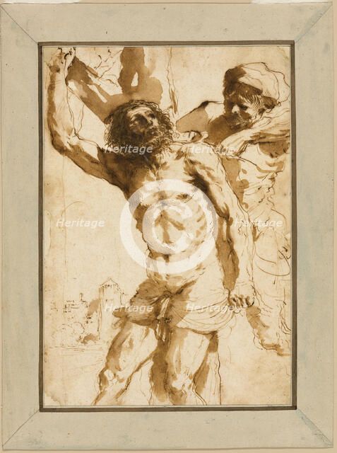 Study for "The Martyrdom of Saint Bartholomew", 1635/36. Creator: Guercino.