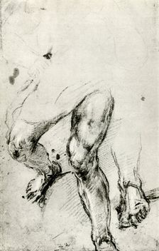 Study for the Martyrdom of St Lawrence in Venice, c1550, (1937). Artist: Titian