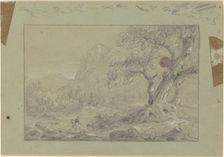 Study for "The Mountain Ford", 1846. Creator: Thomas Cole