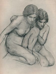 Study for The Nymphs Finding the Head of Orpheus c1899 Artist: John William Waterhouse