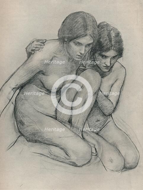 'Study for The Nymphs Finding the Head of Orpheus', c1899 Artist: John William Waterhouse.