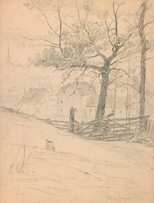 Study for The Old Mills at Brookville, 1900. Creator: John Ottis Adams