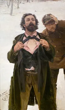 Study for the painting Bloody Sunday (22 January 1905) 1905. Artist: Vladimir Makovsky