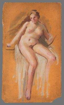Study for the Painting Lady Godiva 1895-1900. Creator: Milan Thomka Mitrovsky