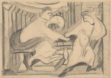 Study for the painting Seduction, 1936. Creator: Cyprian Majernik