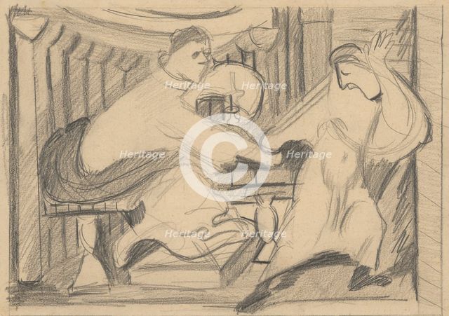 Study for the painting Seduction, 1936. Creator: Cyprian Majernik.
