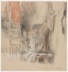 Study for "The Peep-O’-Day Boys Cabin, in the West of Ireland" ("The Sleeping Whiteboy"), 1835. Creator: David Wilkie (British, 1785-1841)