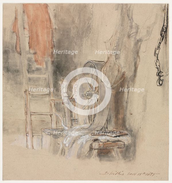 Study for "The Peep-O’-Day Boys’ Cabin, in the West of Ireland" ("The Sleeping Whiteboy"), 1835. Creator: David Wilkie (British, 1785-1841).
