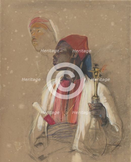Study for "The Pipe Bearer", 1841-51. Creator: John Frederick Lewis.