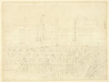 Study for The Post Office, from Microcosm of London, c. 1809. Creator: Augustus Charles Pugin