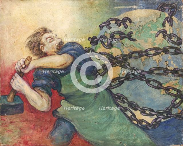Study for the Poster the Great October Socialist Revolution, around 1928. Creator: Tomas Andraskovic.
