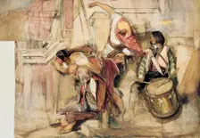 Study for the Proclamation of Don Carlos, 1834-1838. Artist: John Frederick Lewis