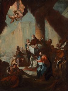 Study for "The Presentation of Christ in the Temple" (for Saint Ulrich, Vienna), c. 1750. Creator: Franz Anton Maulbertsch (Austrian, 1724-1796), attributed to