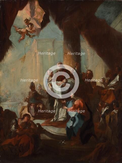 Study for "The Presentation of Christ in the Temple" (for Saint Ulrich, Vienna), c. 1750. Creator: Franz Anton Maulbertsch (Austrian, 1724-1796), attributed to.