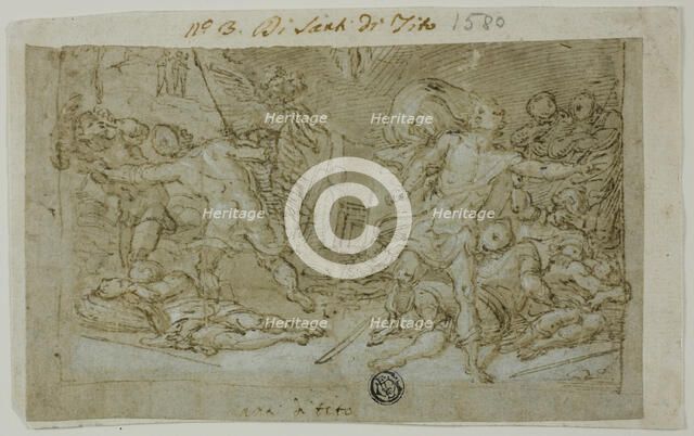 Study for the Resurrection, c.1574. Creator: Santi di Tito.