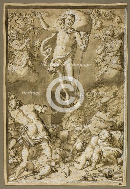 Study for the Resurrection, c.1574. Creator: Santi di Tito.