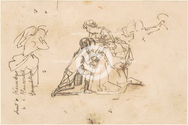 Study for "The Return of King Friedrich II from Küstrin", c. 1850s. Creator: Emanuel Gottlieb Leutze.