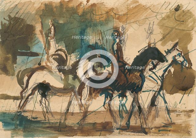 Study for the Riders, 1940-1949. Creator: Cyprian Majernik.