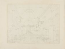 Study for The Roman Catholic Chapel, Lincoln's Inn Fields, from Microcosm of London, c. 1808. Creator: Augustus Charles Pugin