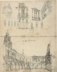 Study for The Royal Exchange, from Microcosm of London, c. 1809. Creator: Augustus Charles Pugin