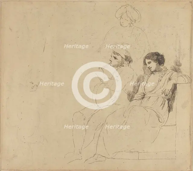 Study for "The Rustic Dancers", c. 1770/1774. Creator: John Hamilton Mortimer.