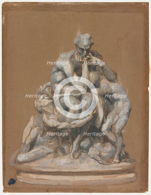 Study for the Sculpture Ugolino and His Children, 1860. Creator: Jean-Baptiste Carpeaux.