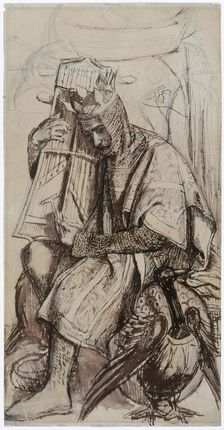 Study for The seed of David Alterpiece: David as King c1860. Creators: Dante Gabriel Rossetti, King David