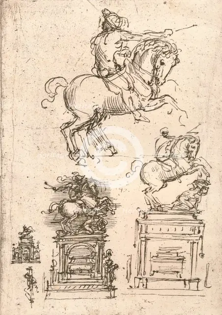 Study for the Sforza Monument, c1482-c1499 (1883). Artist: Leonardo da Vinci.