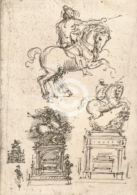 Study for the Sforza Monument, c1482-c1499 (1883). Artist: Leonardo da Vinci.