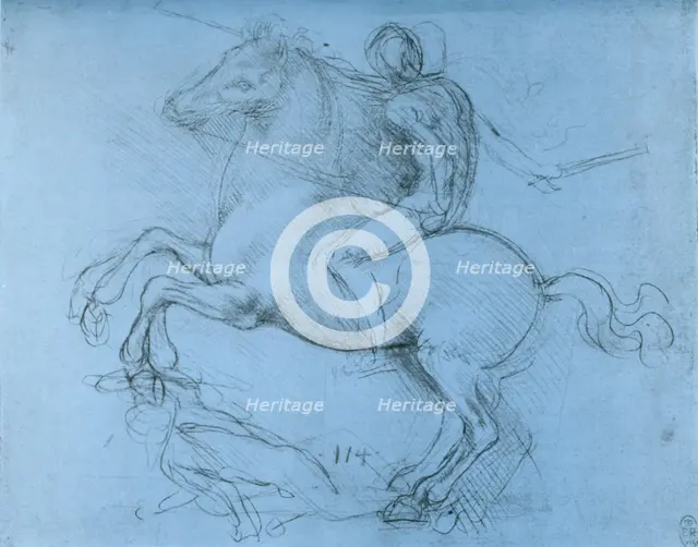 Study for the Sforza Monument, c1488-1493 (1954).Artist: Leonardo da Vinci