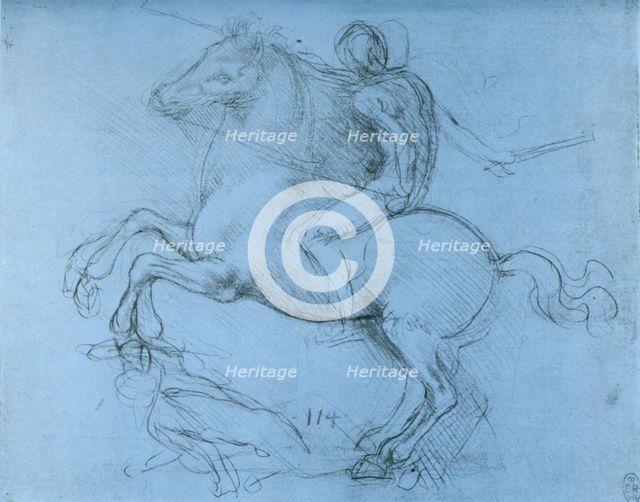 Study for the Sforza Monument, c1488-1493 (1954).Artist: Leonardo da Vinci