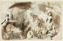 Study for the Sine Baccho et Cerere Friget Venus (recto), n.d. Creator: Jacob Jordaens