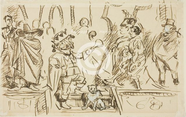 Study for Title Page, from Punch, Volume 55, 1868. Creator: Charles Samuel Keene.