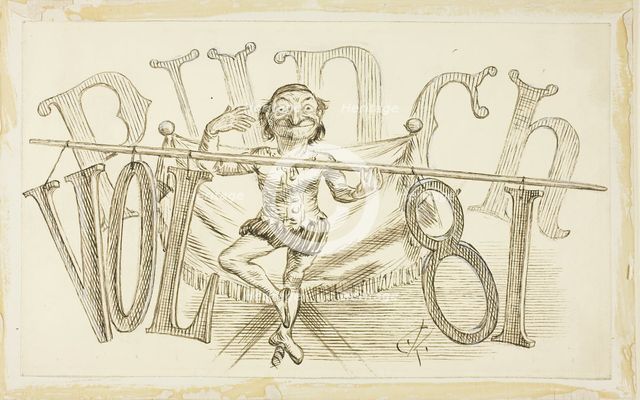 Study for Title Page from Punch, Volume 81, 1881. Creator: Charles Samuel Keene.