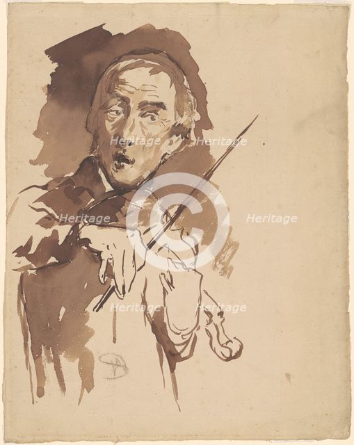 Study for "Toning the Bell", c. 1874. Creator: Walter Shirlaw.