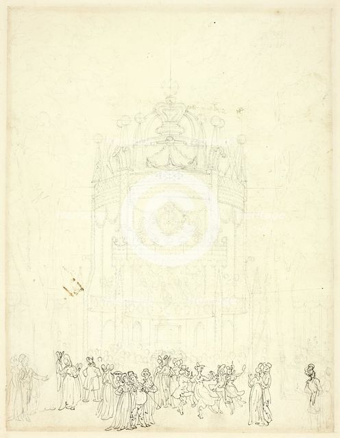 Study for Vauxhall Garden, c. 1809. Creator: Augustus Charles Pugin.