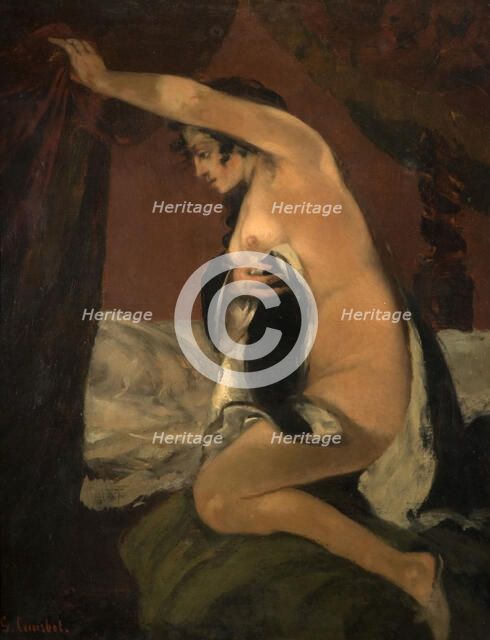 Study for Venus in Venus and Psyche, 1865. Creator: Gustave Courbet.