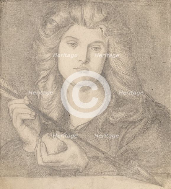 Study for "Venus Verticordia". Creator: Dante Gabriele Rossetti (British, 1828-1882).