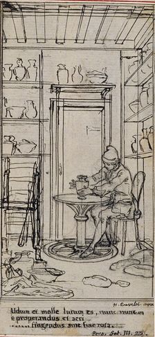 Study for Vignette-Frontispiece in Poncelot's "Principes Generaux pour Servir à l'Educa..., c. 1763. Creator: Hubert Francois Gravelot