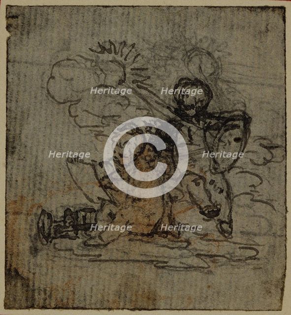 Study for Vignette-Frontispiece of Tacitus "Tibère, ou Les Six Premiers Livres des Anna..., c. 1768. Creator: Hubert Francois Gravelot.