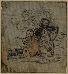 Study for Vignette-Frontispiece of Tacitus "Tibère, ou Les Six Premiers Livres des Anna..., c. 1768. Creator: Hubert Francois Gravelot