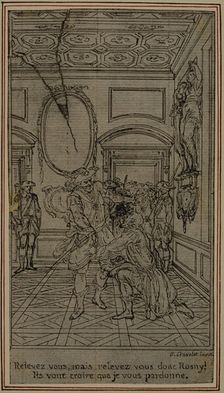 Study for Vignette-Frontispiece of Colle's "La Partie de Chasse de Henri IV", Act I, c. 1766. Creator: Hubert Francois Gravelot