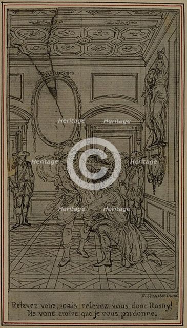 Study for Vignette-Frontispiece of Colle's "La Partie de Chasse de Henri IV", Act I, c. 1766. Creator: Hubert Francois Gravelot.